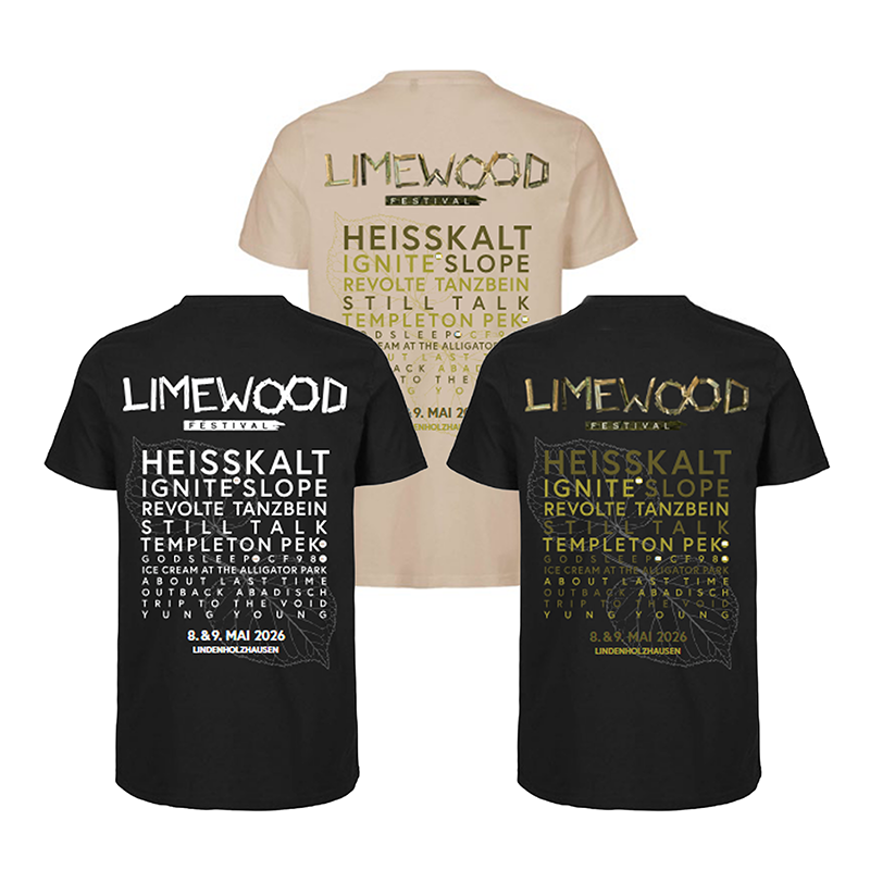 T-Shirt Limewood Line-Up 2026 beige Druck bunt 3XL