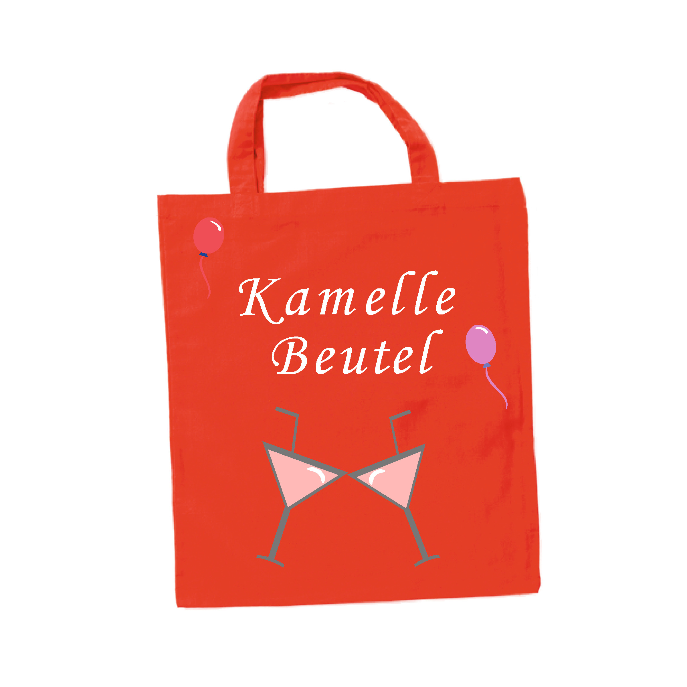 Jutebeutel "Kamelle Beutel" red (rot)-Cocktails