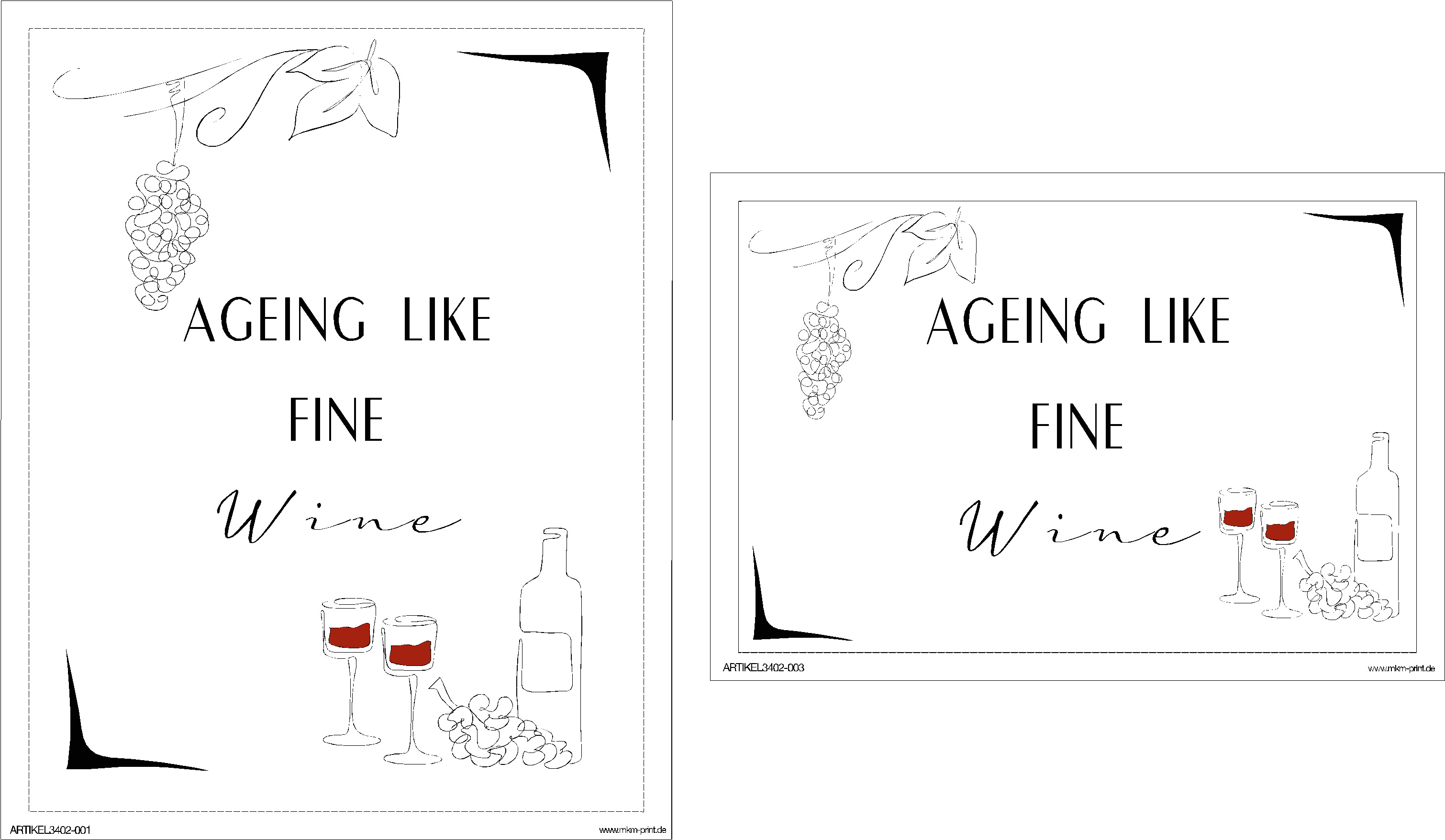 Flaschensticker für Weinliebhaber