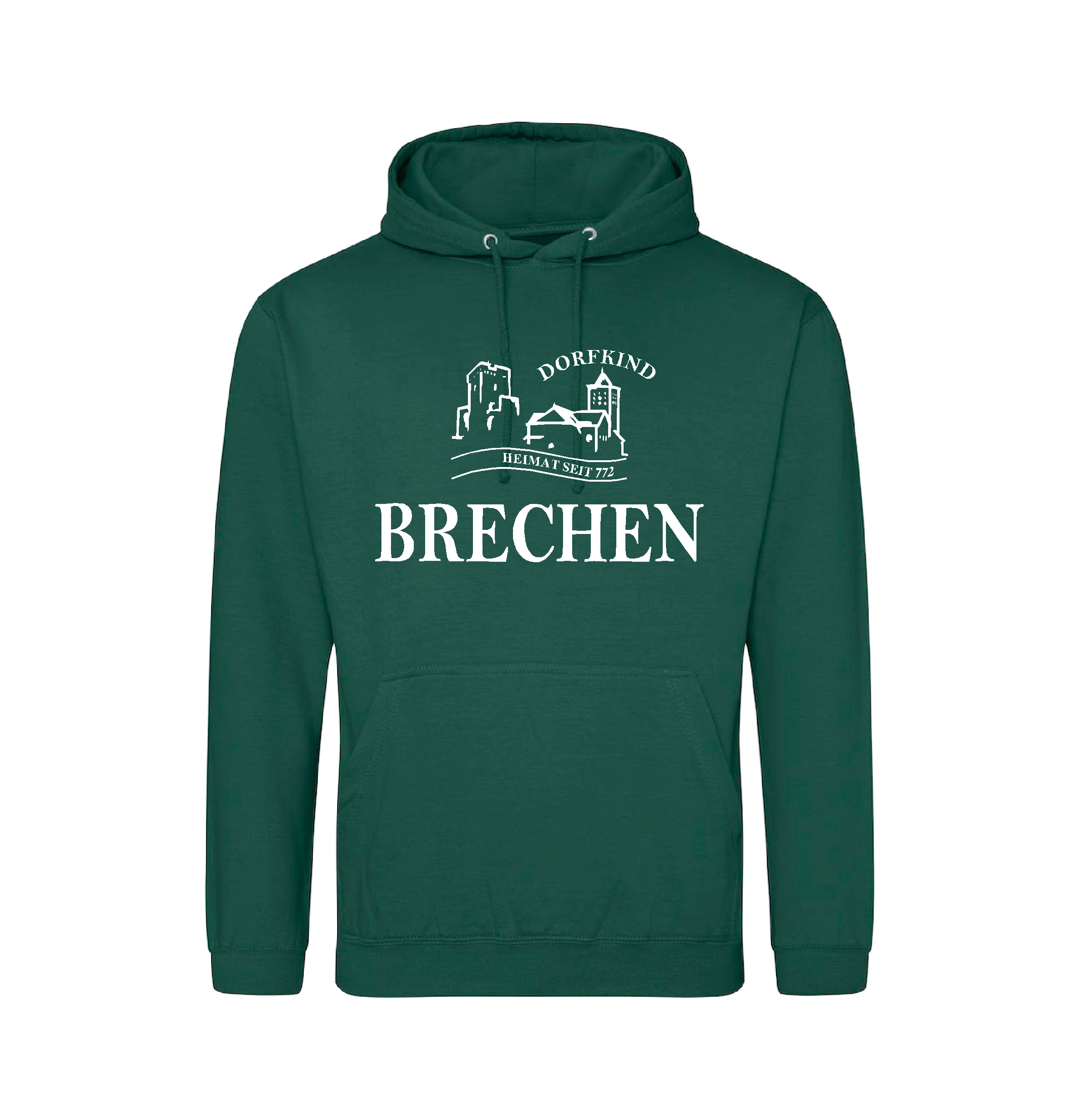 Brechen Unisex Hoodie Jubiläum Bottle Green 5XL