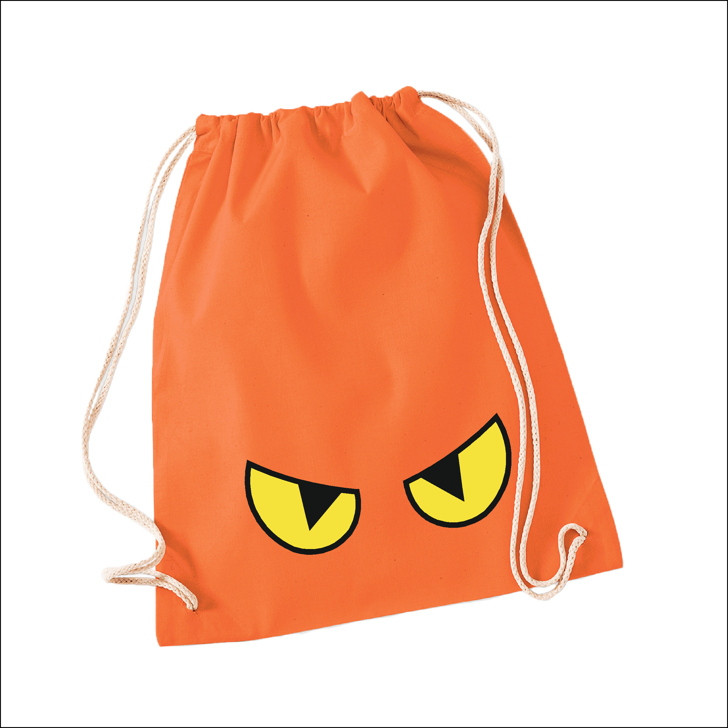 Halloween Turnbeutel "Augen" orange