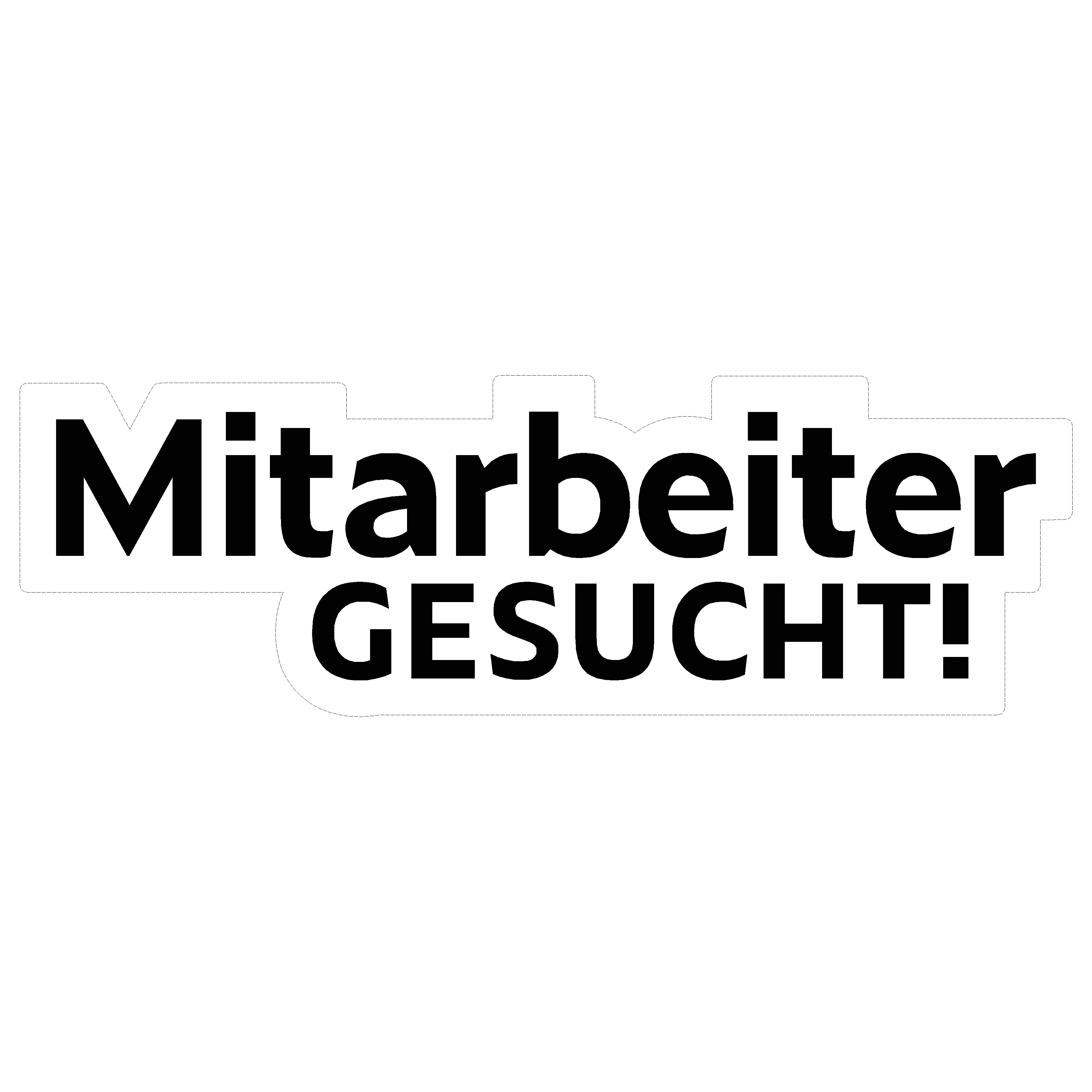 Aufkleber "Mitarbeiter gesucht!"
