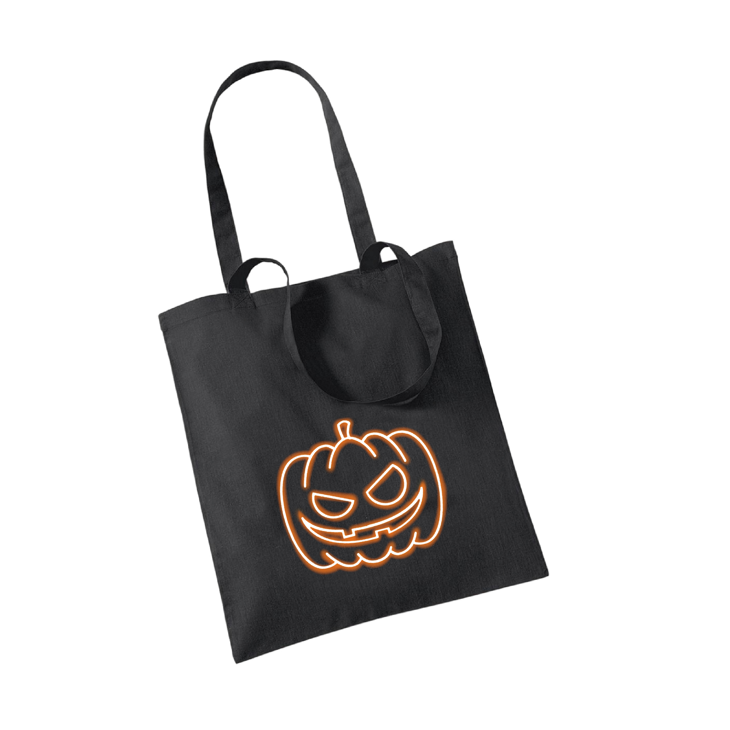 Halloween Jutebeutel "Kürbis" schwarz