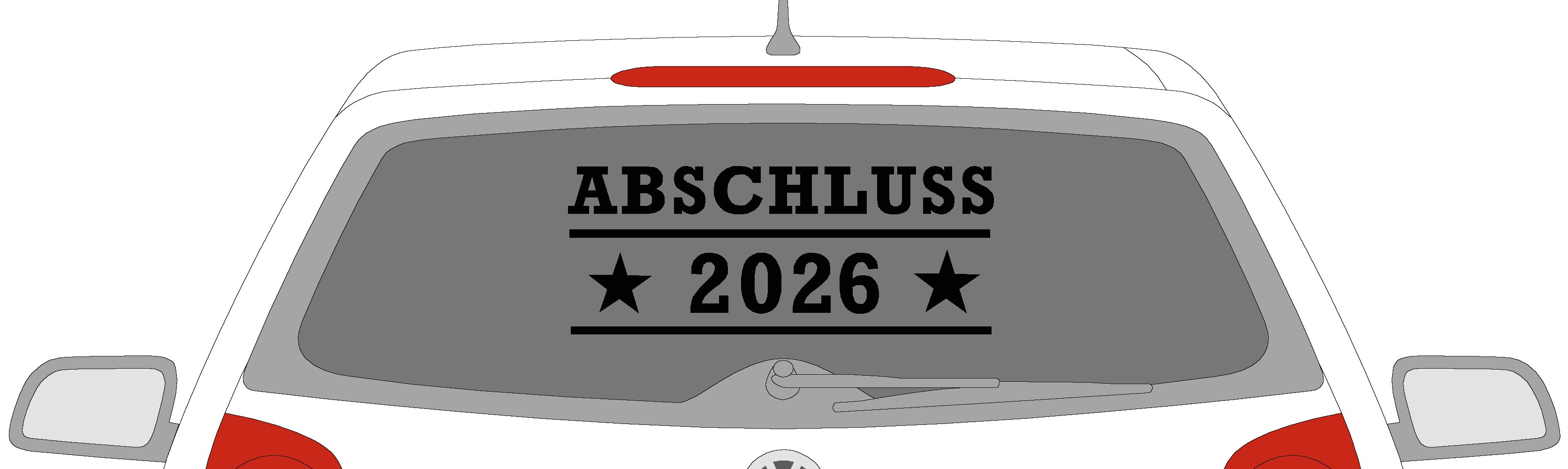 Autoaufkleber "Abi/Abschluss 2026"