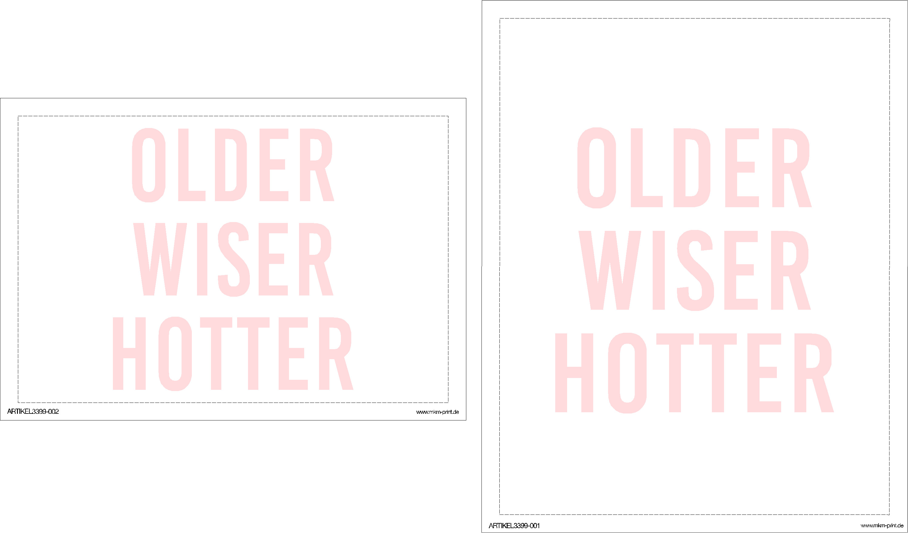 Flaschensticker "Older Wiser Hotter"