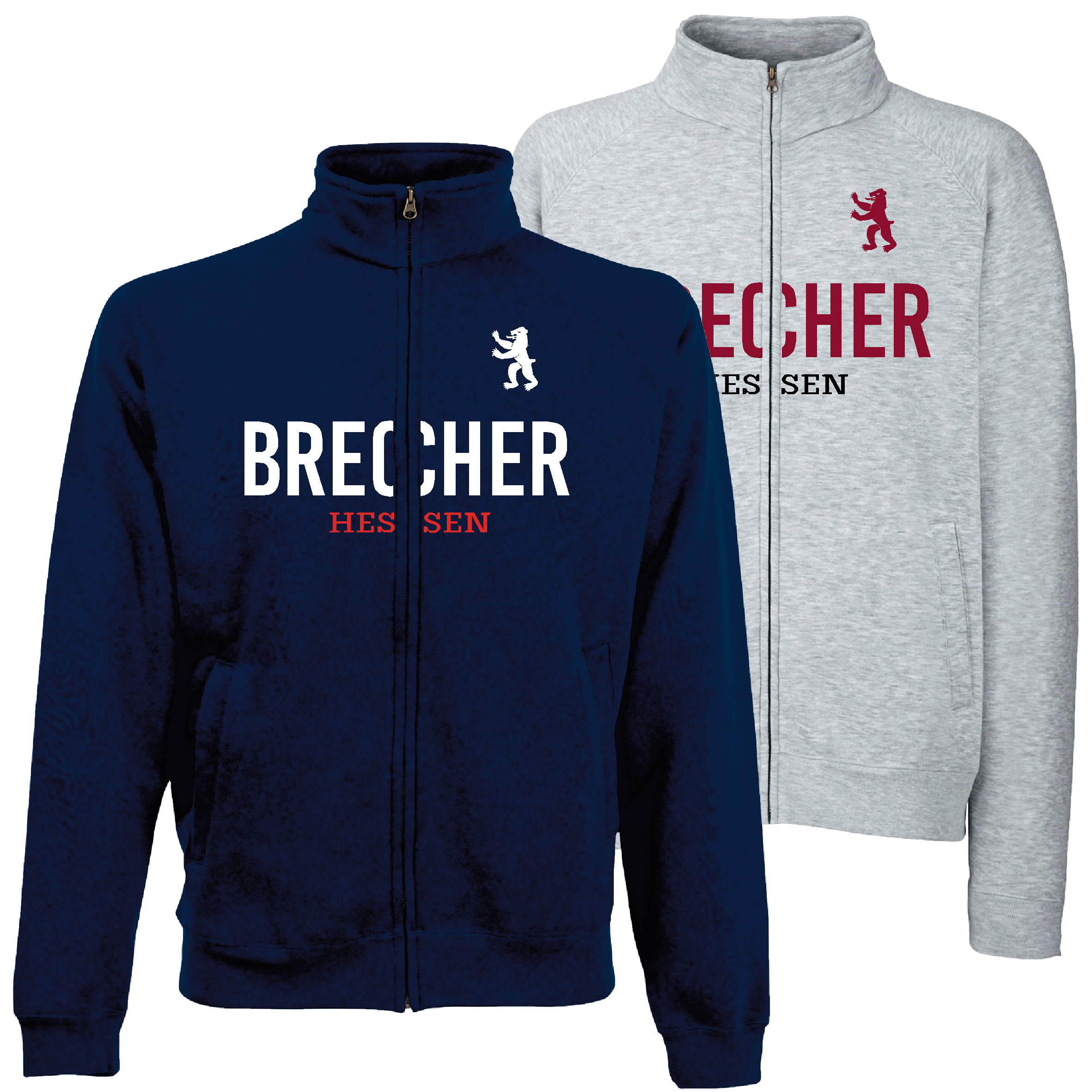 Sweat Jacke "Brecher" Unisex für Erwachsene ohne Bär navy (dunkelblau) XXL