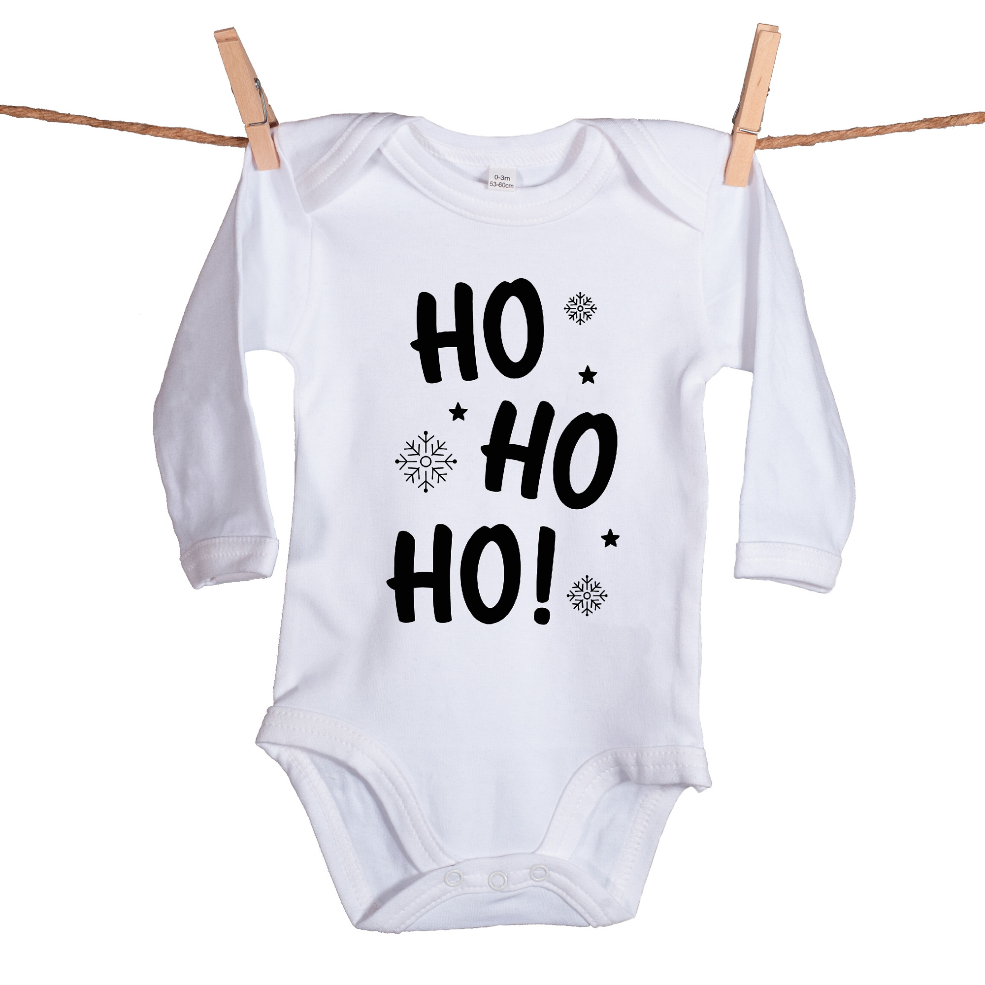 Babybody "ho ho ho!" aus 100% Bio-Baumwolle 12-18 Monate