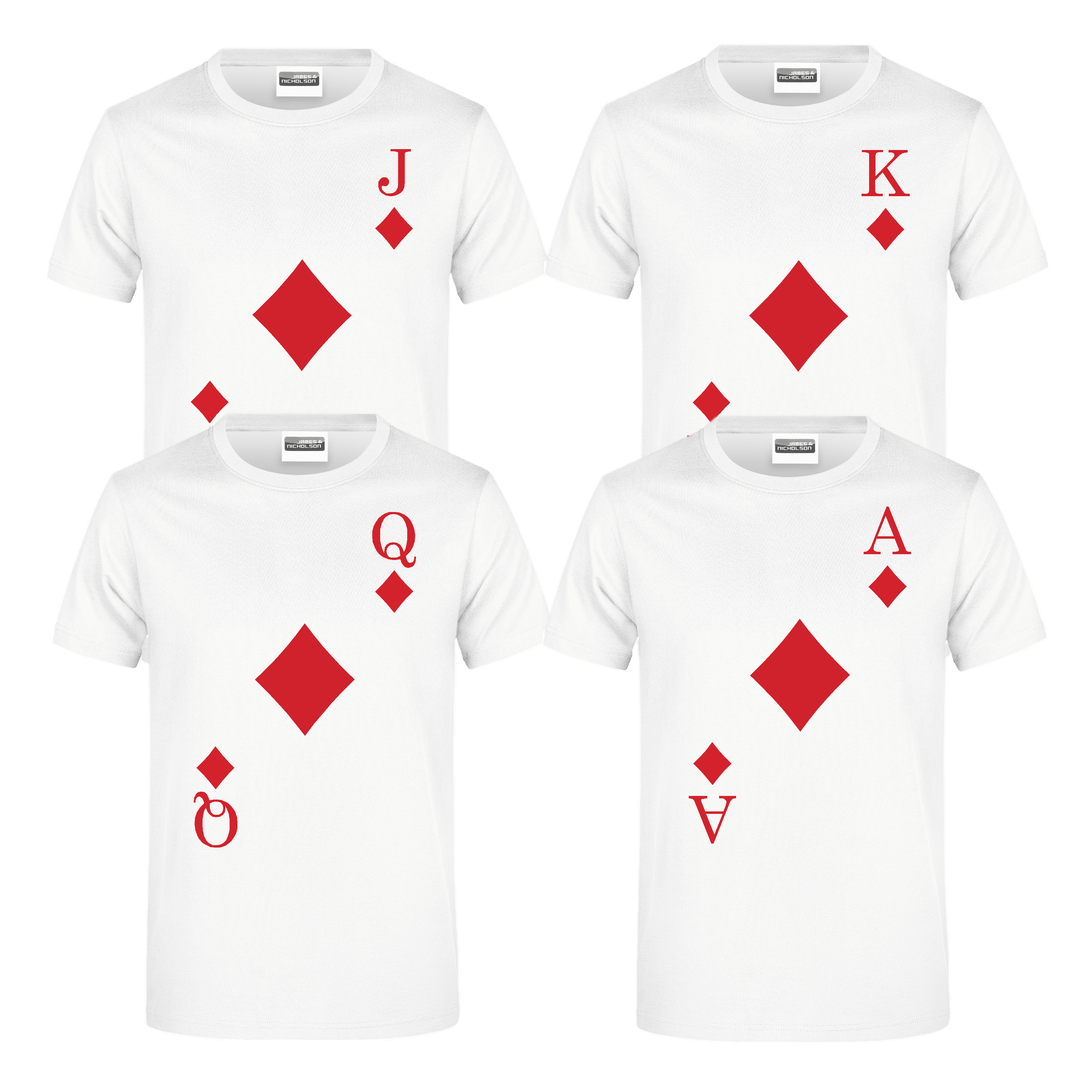 T-Shirt "Spielkarten" - Karo König 5XL