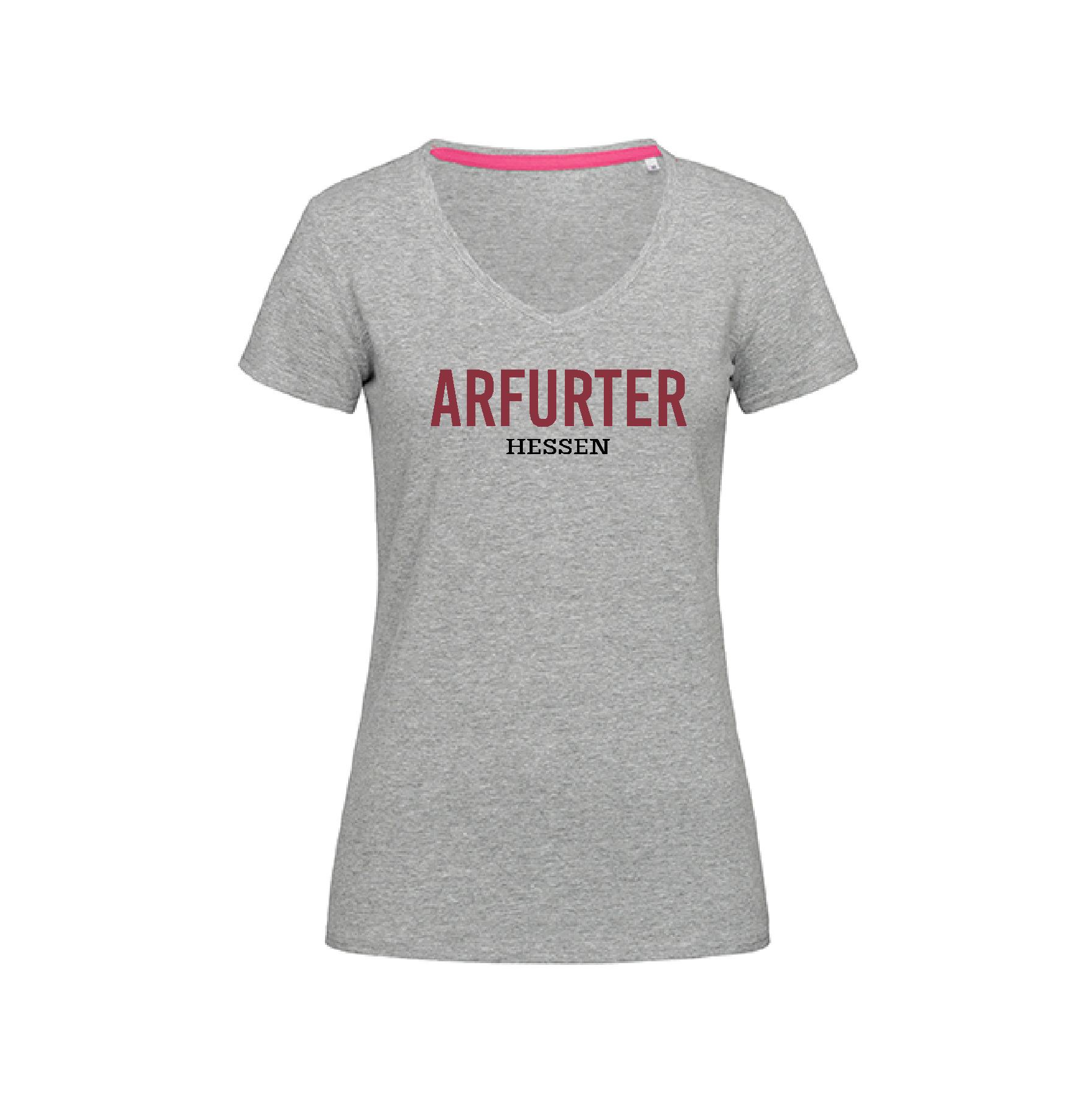 T-Shirt "Arfurter" Damen ohne Kirche-heather grey (grau meliert)-XL