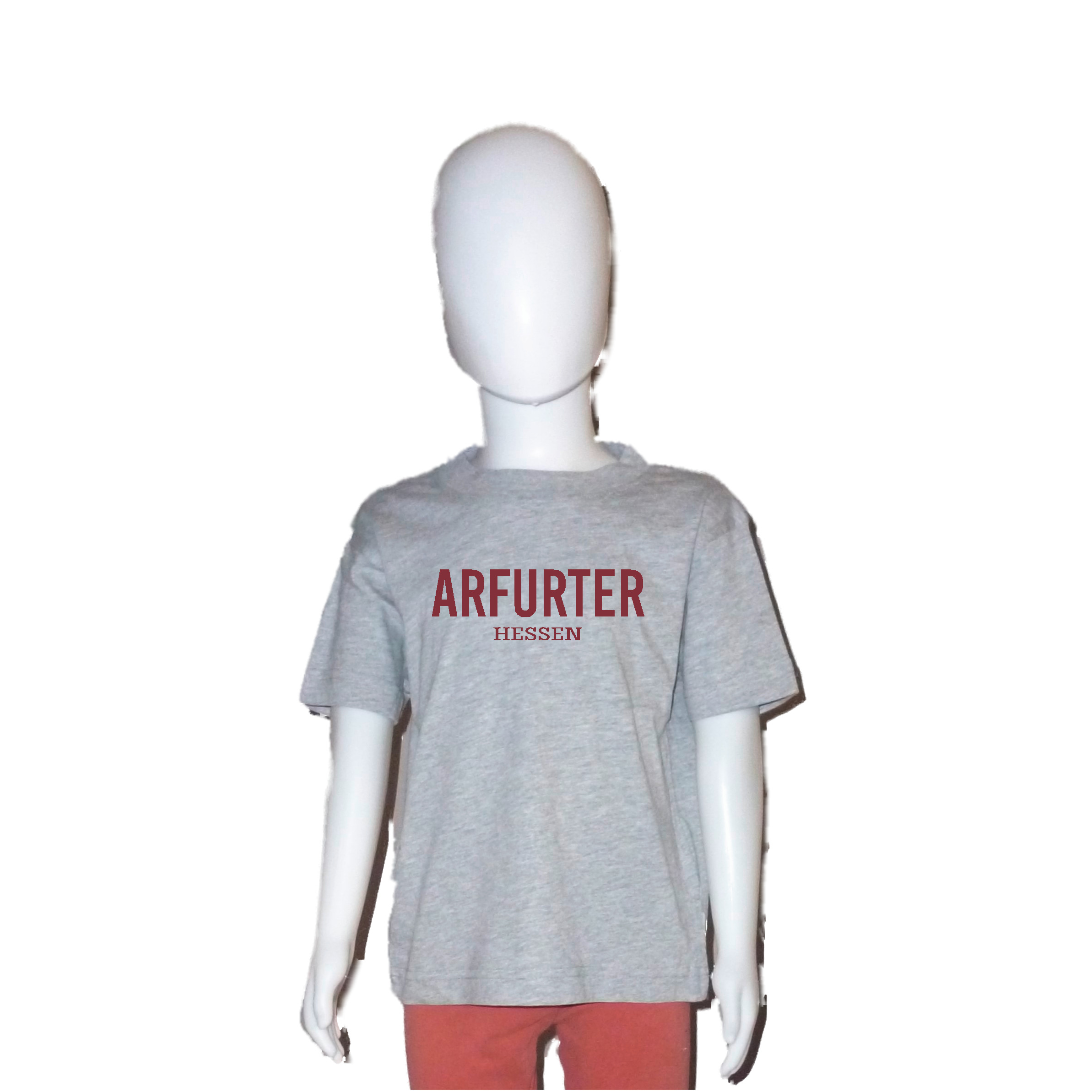 T-Shirt "Arfurter" Kinder heather grey (grau meliert)-XXL (158/164)-ohne Kirche
