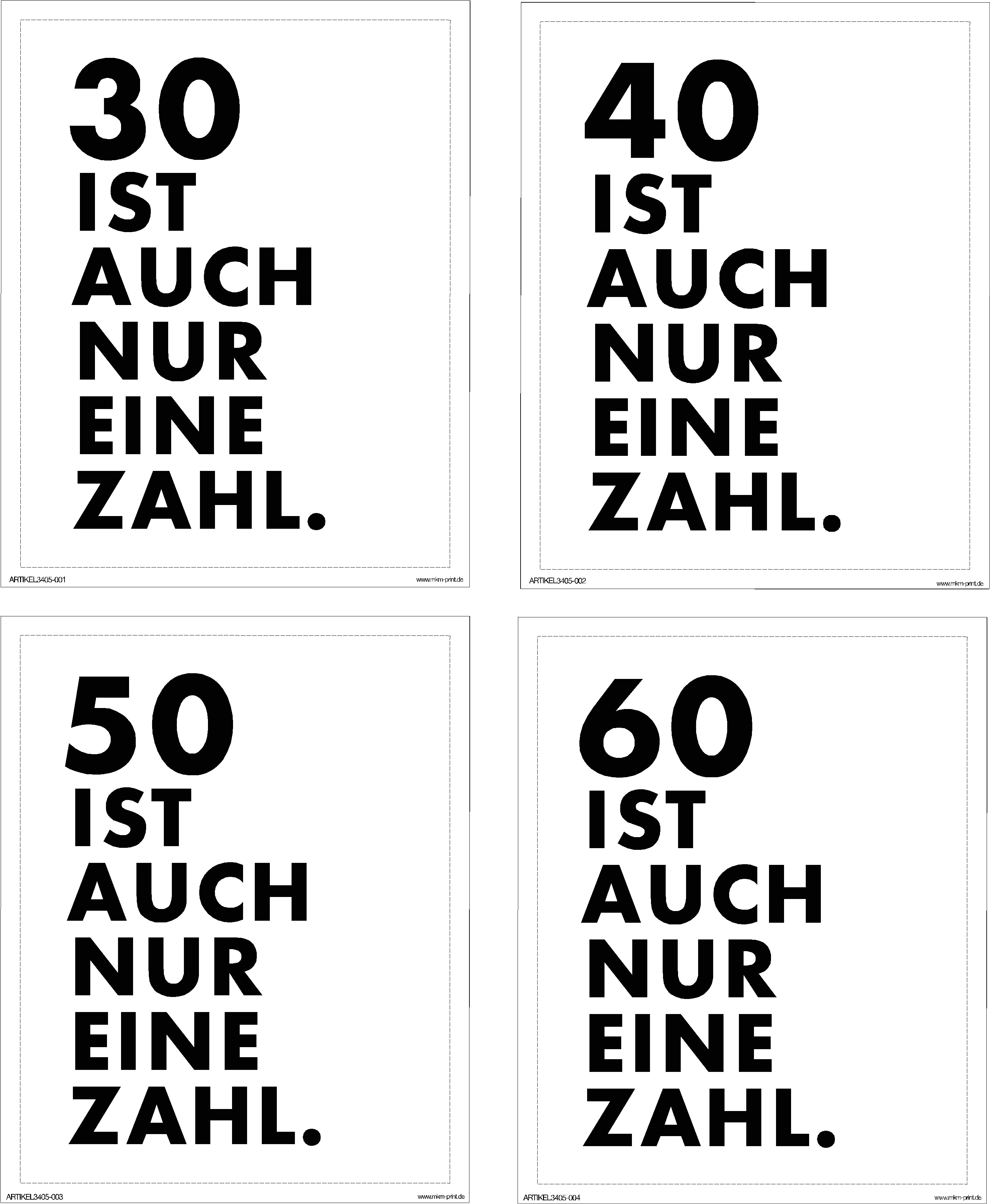 Flaschensticker "_ ist auch nur eine Zahl"