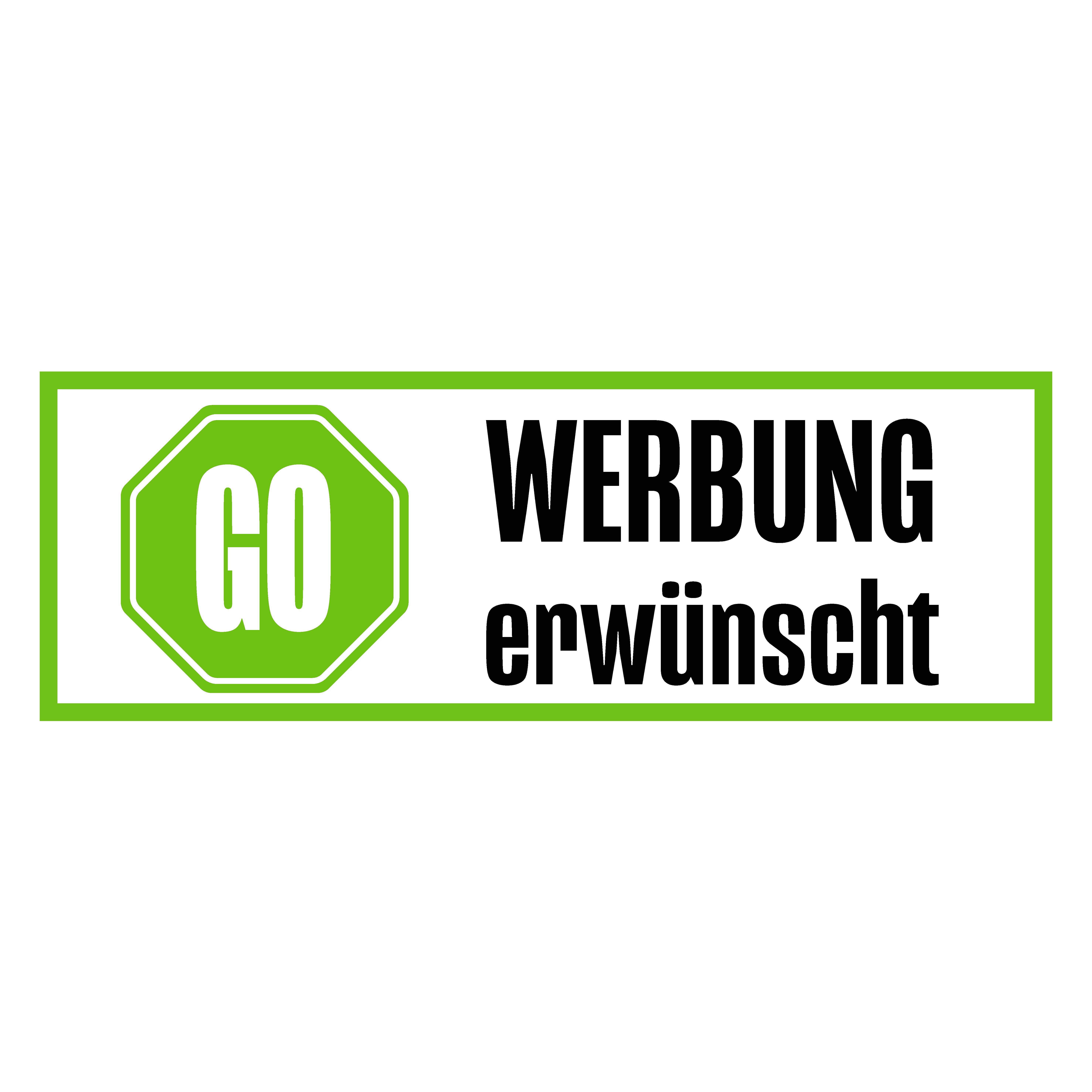 Aufkleber "Bitte keine Werbung", 4 Motive zur Auswahl, 60x20mm, Werbung erwünscht