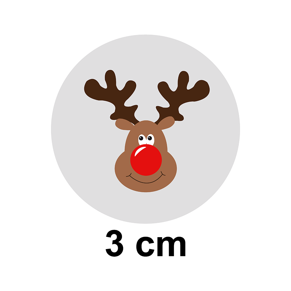 36 Stk. Aufkleber | Weihnachtsmotive | rund 3 cm
