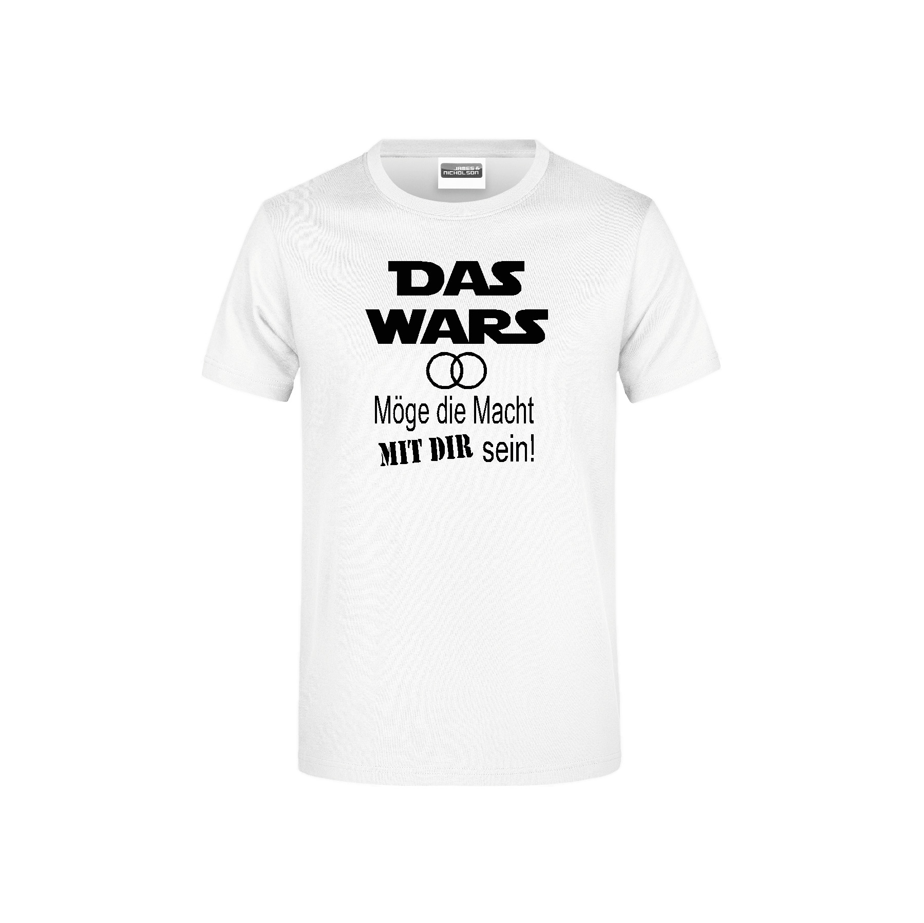 JGA T-Shirt "DAS WARS" weiß-"Mit dir" (Team)-5XL Unisex