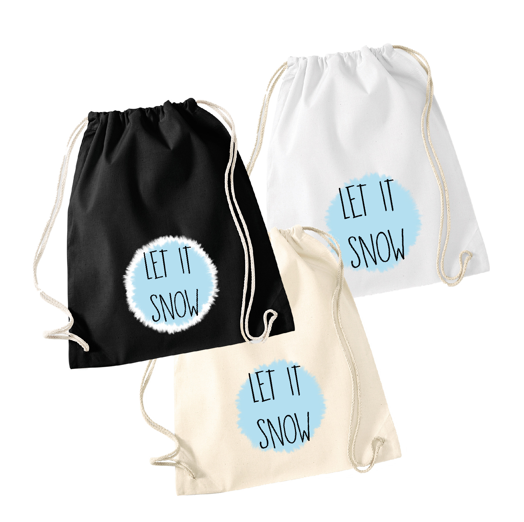 Turnbeutel Weihnachten "Let It Snow"