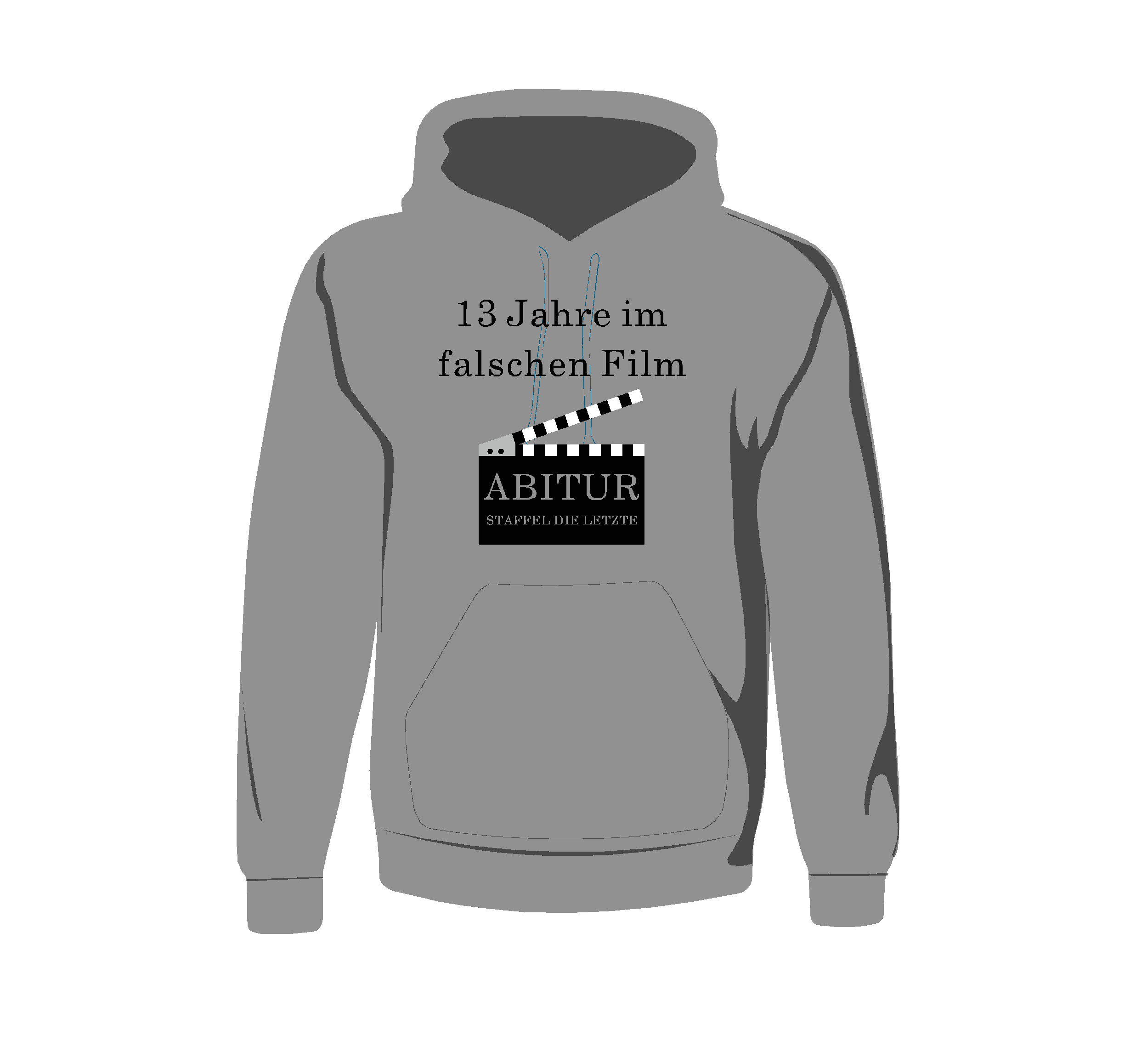 Hoodie "ABI/Abschluss falscher Film" Abitur-S-ohne