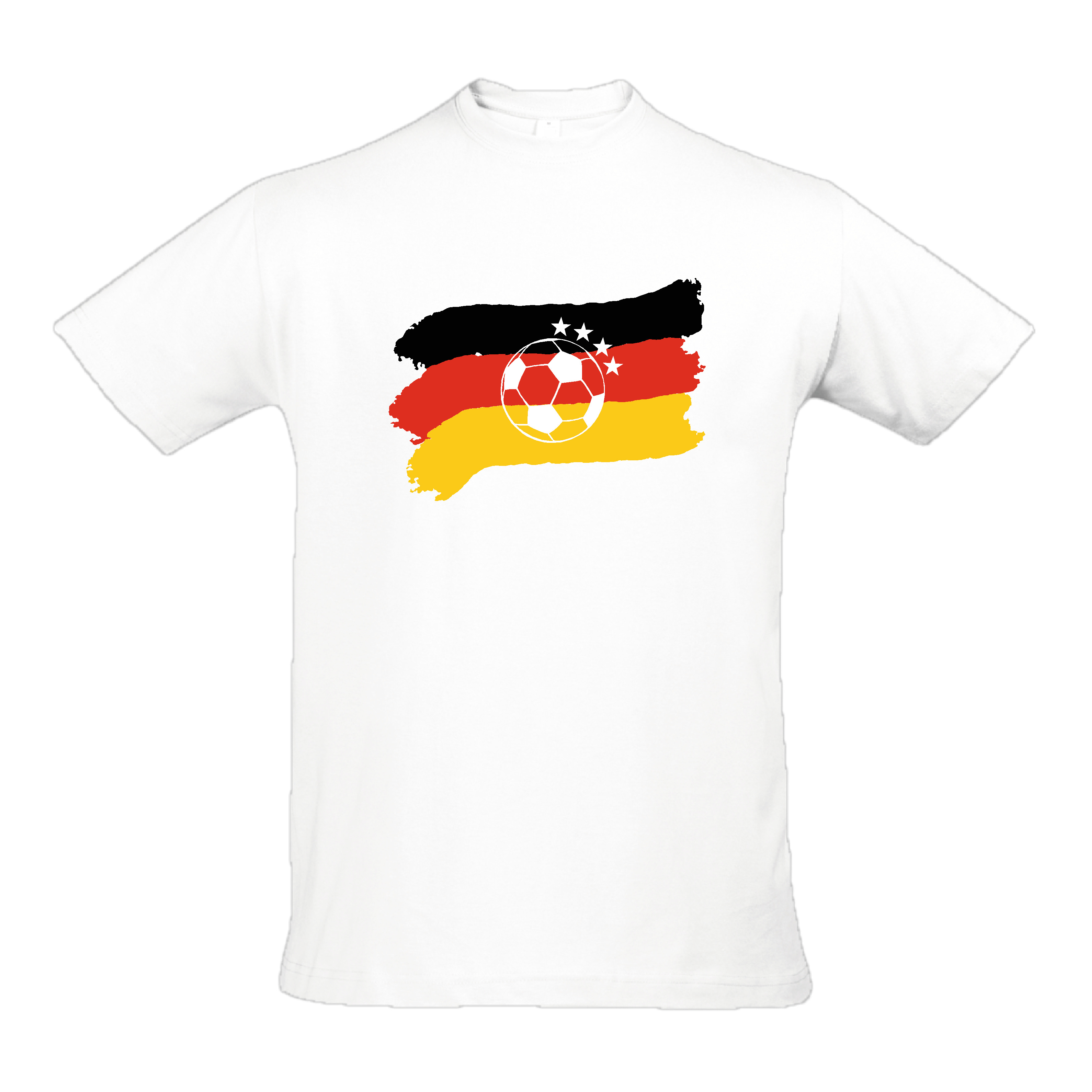 T-Shirt "Fußball, 4 Sterne, Deutschlandflagge", Kinder XXL (158/164)