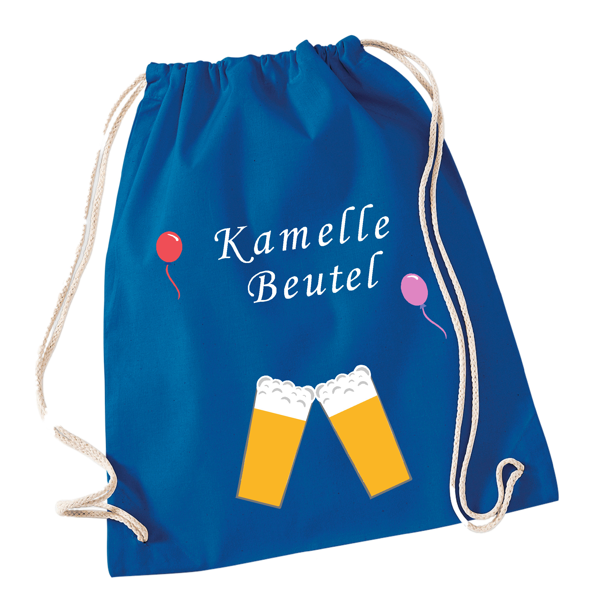 Turnbeutel Kamelle Beutel bright royal (blau)-Bier