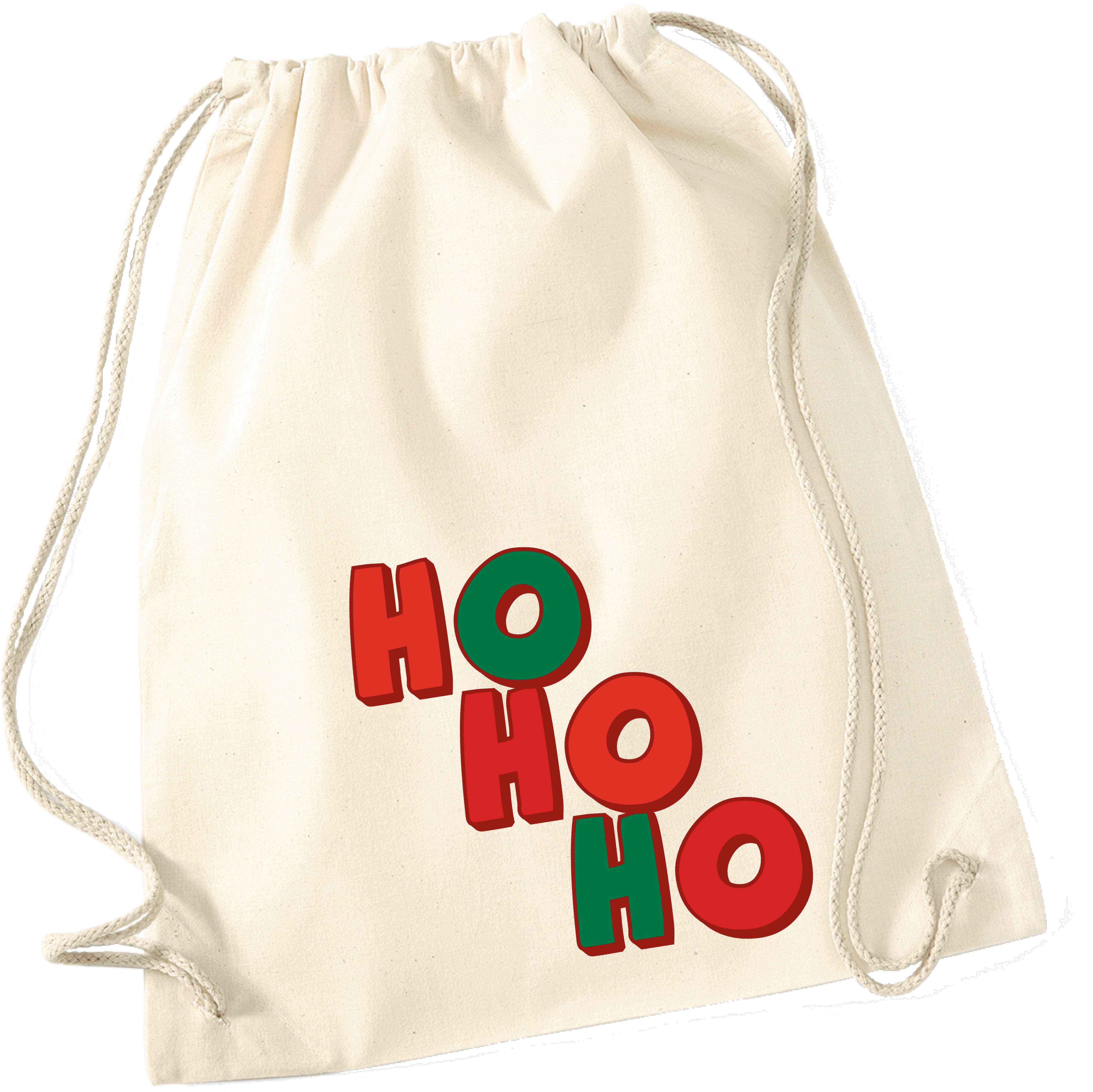 Turnbeutel Weihnachten "HoHoHo" Natural