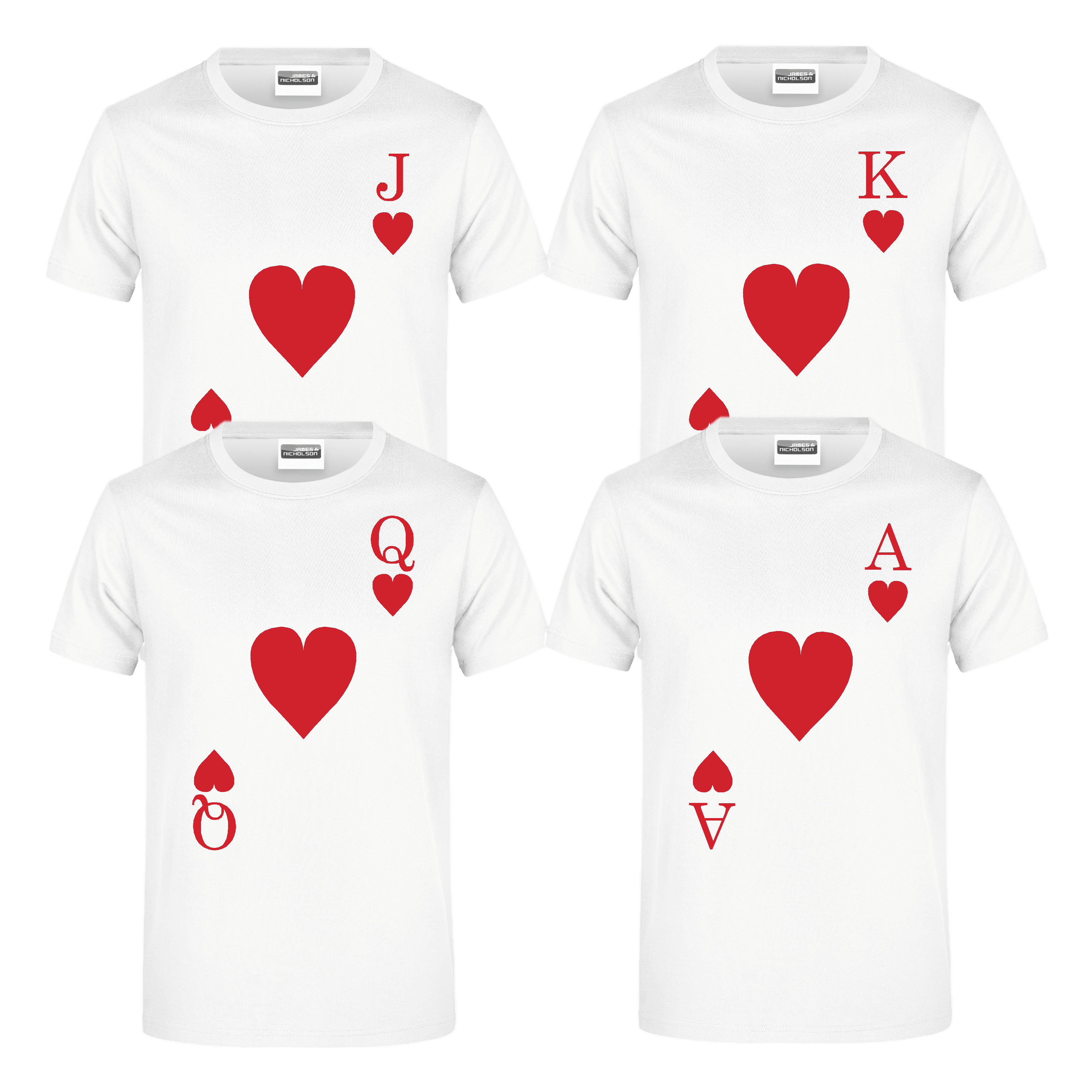 T-Shirt "Spielkarten" - Herz König 5XL